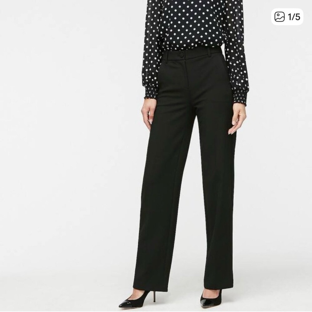 NWT J.Crew Black High Rise Straight Leg Dress Pants Size 16
